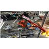 Image 3 : SHELF OF SUCTION CUP DENT PULLERS, ASSTD. TARPS (SIZE UNKNOWN) , LUG WRENCHES & MORE