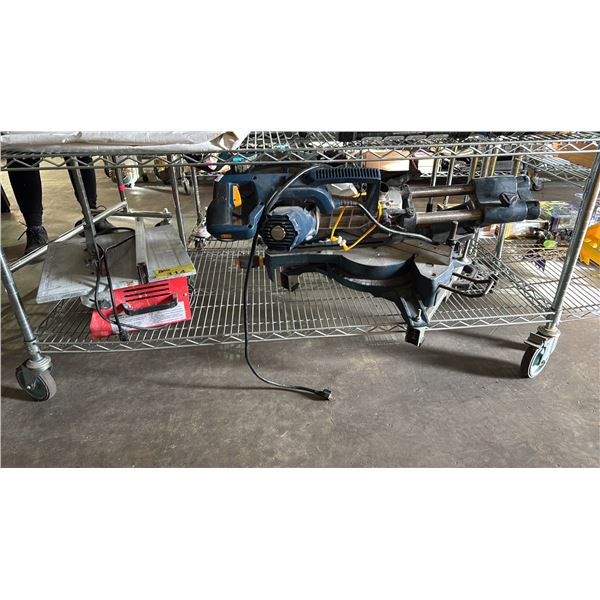 TABLE TOP TILE SAW & SLIDING COMPOUND MITER SAW