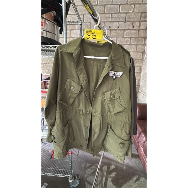VINTAGE 1992 CANADIAN ARMY MARK II COMBAT COAT W/  TOP GUN  PATCH: SIZE 6742