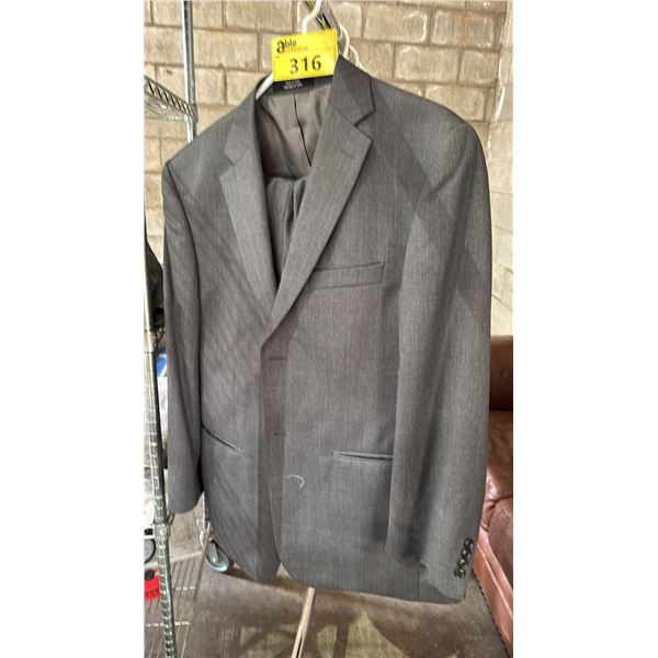 MOORE'S JOSEPH & FIESS  GOLD  GREY SUIT JACKET & PANTS *SIZE UNKNOWN*