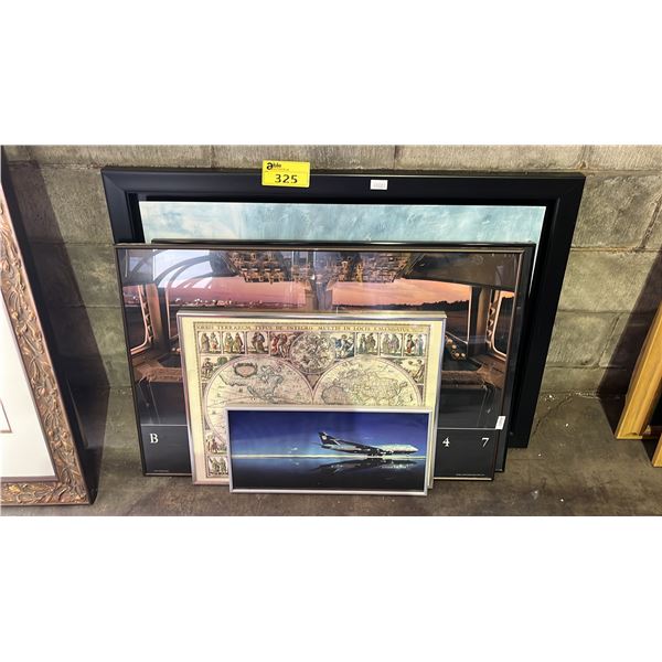 (5) ASSORTED FRAMED PRINTS