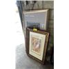 Image 1 : FRAMED & MATTED TEXTILE ART * (2) FRAMED PRINTS
