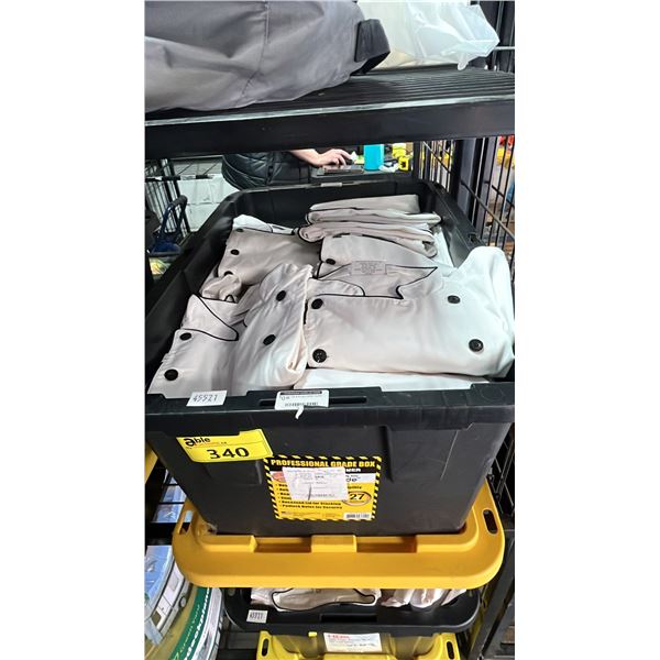 TOTE OF *NEW WITH TAGS*  CHEFWEAR JACKETS: ALL APPEAR TO SIZE XL