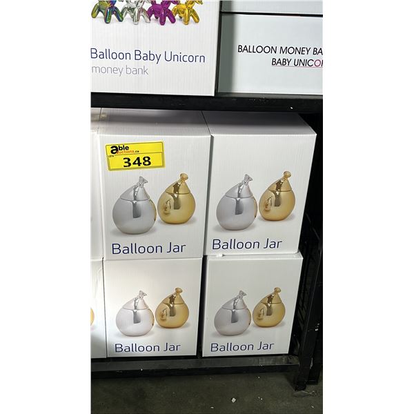 (8) *NEW IN BOX* GLAZED CERAMIC BALLOON JARS