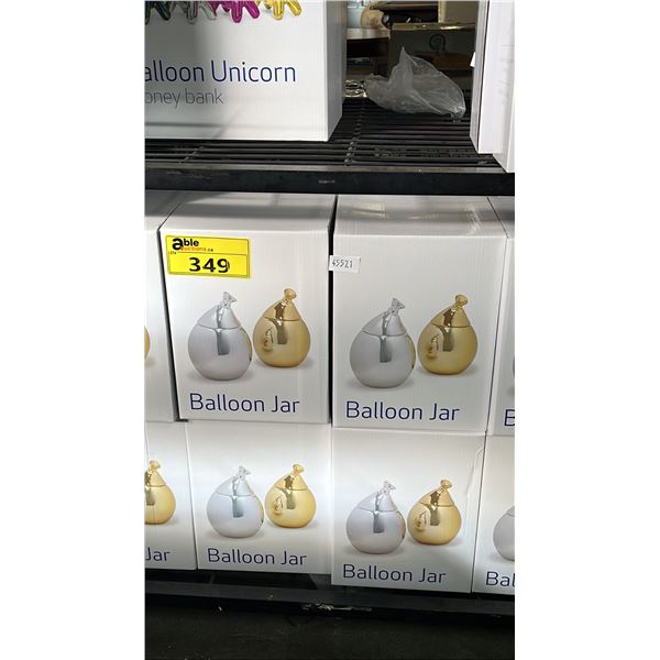 (8) *NEW IN BOX* GLAZED CERAMIC BALLOON JARS
