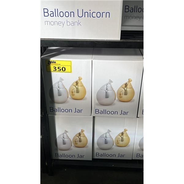 (8) *NEW IN BOX* GLAZED CERAMIC BALLOON JARS