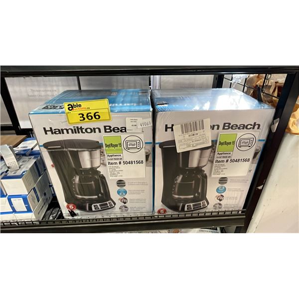(2) *NEW IN SEALED BOXES* HAMILTON BEACH 12-CUP COFFEE MAKERS