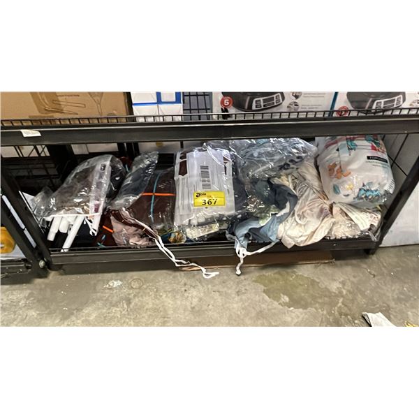 SHELF OF ASSORT SOFA COVERS