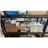 Image 1 : SHELF OF 60" X 102" TABLE CLOTHS, FULL/QUEEN WHITE DUVET COVER SET & 4 BATOLIET TOILET ROLL HOLDERS