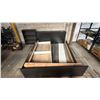 Image 1 : WOOD QUEEN SIZE BED FRAME WITH HEADBOARD & FOOTBOARD