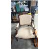 Image 1 : VINTAGE FRENCH PROVINCIAL STYLE ARM CHAIR WITH CABRIOLE LEGS