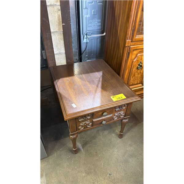VINTAGE SPANISH REVIVAL STYLE WOOD END TABLE