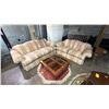 Image 1 : VINTAGE STYLUS FABRIC UPHOLSTERED SOFA & LOVESEAT