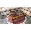 Image 2 : VINTAGE SQUARE WOOD & GLASS INSERT COFFEE TABLE