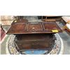 Image 1 : VINTAGE MONK'S BENCH: CONVERTS FROM A TABLE TO A BENCH WITH STORAGE
