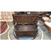 Image 2 : VINTAGE MONK'S BENCH: CONVERTS FROM A TABLE TO A BENCH WITH STORAGE