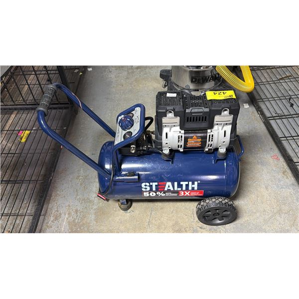 STEALTH 10 GALLON QUIET AIR COMPRESSOR *UNKNOWN WORKING CONDITION/MAY BE MISSING PARTS & OR PIECES*