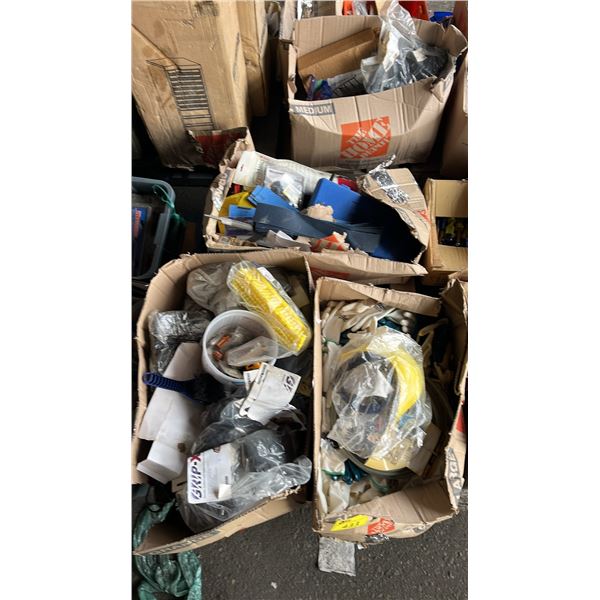 PALLET OF WORK GLOVES, ICE CLEATS, SANDPAPER & MORE *MUST TAKE ALL*