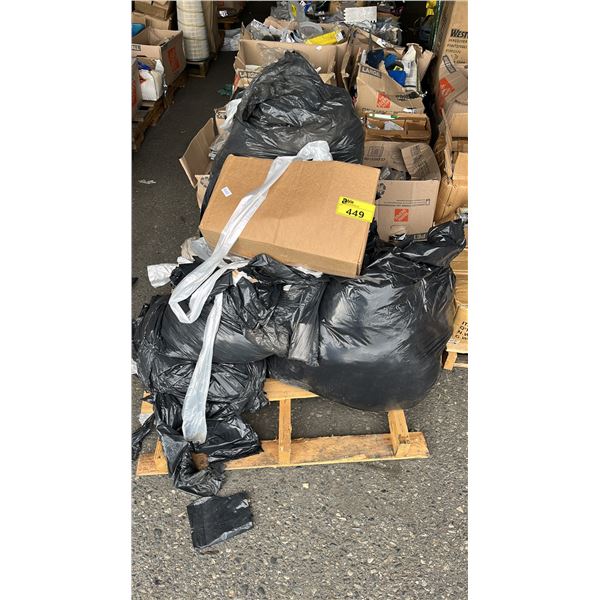 PALLET OF ASSORTED PLASTIC BAGS *MUST TAKE ALL*