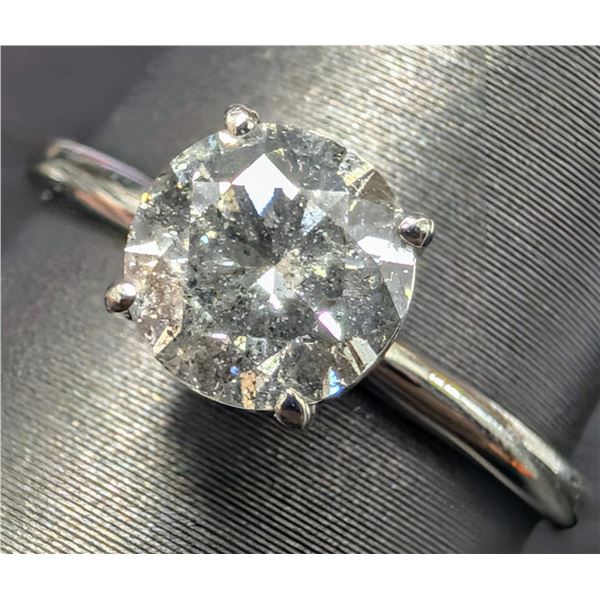 10K(1.34G), NATURAL DIAMOND (SALT & PEPPER) (1CT)RING, SIZE 6, SUGGESTED RETAIL VALUE $7000