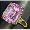 Image 2 : 10K(3.5G), KUNZITE (8.9CT)RING, SIZE 5.5, SUGGESTED RETAIL VALUE $3600