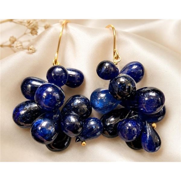 10K(7.6G), SAPPHIRE (36CT) EARRING, SUGGESTED RETAIL VALUE $1600