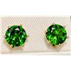 Image 1 : 14K(0.7G), CHROME DIOPSIDE EARRING, SUGGESTED RETAIL VALUE $1000
