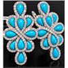 Image 1 : SILVER(10.8G), SLEEPING BEAUTY TURQUOISE EARRING, SUGGESTED RETAIL VALUE $800