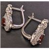 Image 2 : SILVER(4.8G), GARNET (APP 1CT) EARRING, SUGGESTED RETAIL VALUE $360