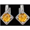 Image 1 : SILVER(6G), CITRINE (2CT) EARRING, SUGGESTED RETAIL VALUE $360