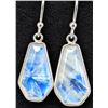 Image 1 : SILVER(3.4G), MOONSTONE (12CT) EARRING, SUGGESTED RETAIL VALUE $240