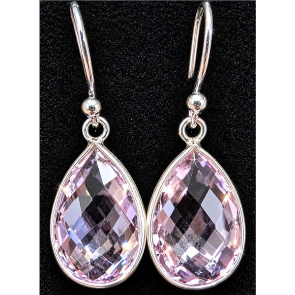 SILVER(3G), AMETHYST (12CT) EARRING, SUGGESTED RETAIL VALUE $240