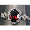Image 2 : SILVER(3.2G), GARNET (1CT) RING, SUGGESTED RETAIL VALUE $240
