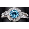 Image 1 : SILVER(3.1G), BLUE TOPAZ (1CT) RING, SUGGESTED RETAIL VALUE $220