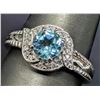 Image 2 : SILVER(3.1G), BLUE TOPAZ (1CT) RING, SUGGESTED RETAIL VALUE $220