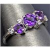 Image 2 : SILVER(3G), AMETHYST (APP 0.8CT)RING SUGGESTED RETAIL VALUE $200
