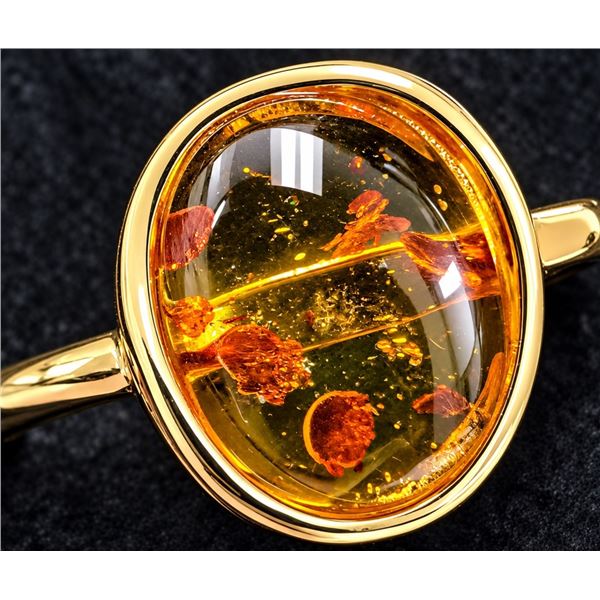 SILVER(2.3G), AMBER RING