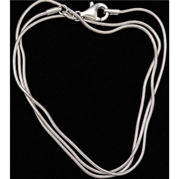 SILVER(4.1G), CHAIN 18"  SUGGESTED RETAIL VALUE $200