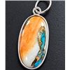 Image 1 : SILVER OYSTER TURQUOISE PENDANT