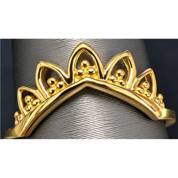 SILVER CROWN RING