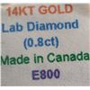 Image 2 : 14K LAB DIAMOND (0.8CT) EARRING, SUGGESTED RETAIL VALUE $1600