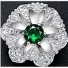 Image 1 : SILVER(12.84G),  UNIQUE BLOOMING FLOWER  RING, SUGGESTED RETAIL VALUE $350