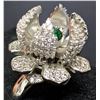 Image 2 : SILVER(12.84G),  UNIQUE BLOOMING FLOWER  RING, SUGGESTED RETAIL VALUE $350