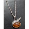 Image 2 : SILVER(4.02G),  AMBER NECKLACE 16-18", SUGGESTED RETAIL VALUE $240