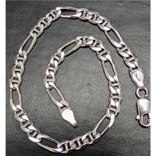 SILVER(7.5G),  MEN'S ITALIAN BRACELET 8" SUGGESTED RETAIL VALUE $400