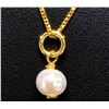 Image 1 : SILVER GENUINE FRESH WATER PEARL NECKLACE 16"
