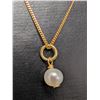 Image 2 : SILVER GENUINE FRESH WATER PEARL NECKLACE 16"