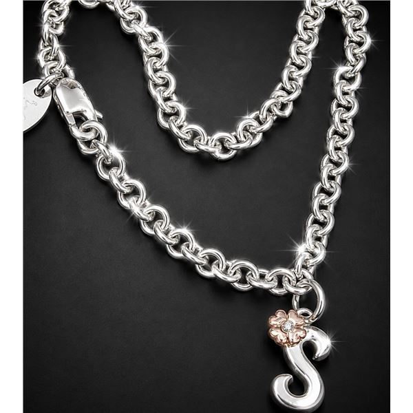 SILVER(2.1G), DIAMOND (0.01CT) BRACELET 6" SUGGESTED RETAIL VALUE $200