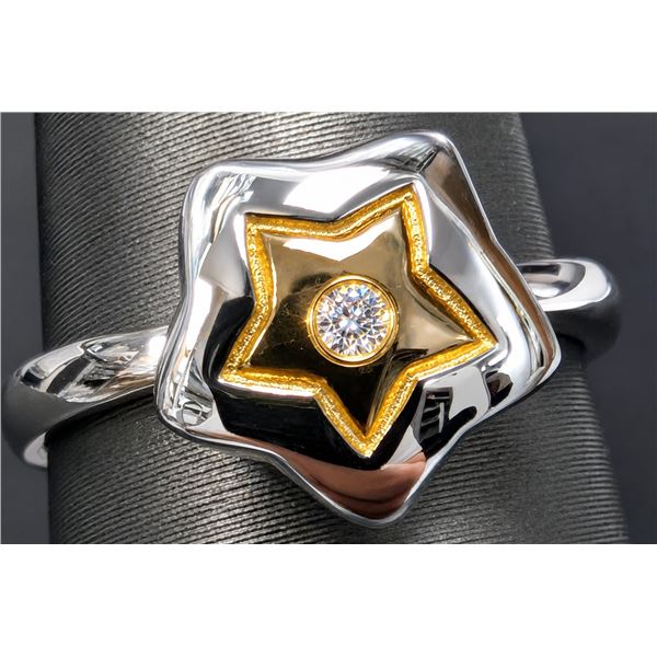 SILVER(2.23G),  DIAMOND (0.01CT) RING SUGGESTED RETAIL VALUE $200