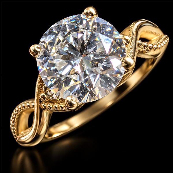 10K(2.2G), LAB DIAMOND (1.5CT)RING, SIZE 6, SUGGESTED RETAIL VALUE $4800